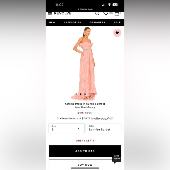 Katrina Dress LoveShackFancy - rare - size 2 - Picture 4 of 5